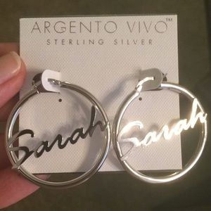 Sterling silver hoop earrings